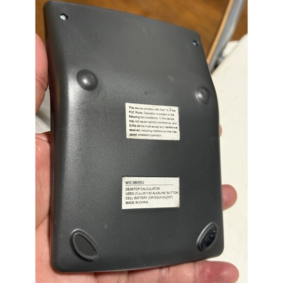 Wexford Desktop Calculator Cell Battery Solar Powered Silver Gray - Picture 5 of 7